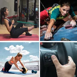 khargadham Combo of Ab roller,Toning Tube & Hand Gripper Abdominal Exerciser Fitness Kit Ab Exerciser image 5