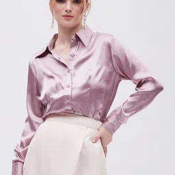 sliqueapparels Women Regular Fit Solid Button Down Collar Casual Shirt-picture-12