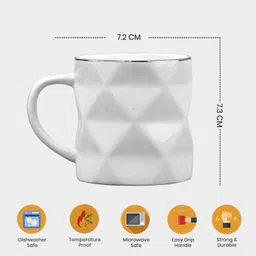 upc Pack of 6 Ceramic Tea Cups Set of 6 Premium Coffee Cup/Mugs New Modern Design image 5