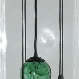 svah Handicrafted Mosaic 3 Pendant Hanging Ceiling Decorative Light(Green) Chandelier Ceiling Lamp image 4