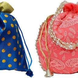athizay Girls Blue, Pink Potli-picture-35