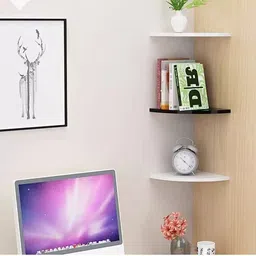 martemporium Corner Wall Rack Shelf for Home Decor & Storage – Space Saving Floating Shelf MDF (Medium Density Fiber) Wall Shelf image 4