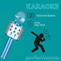 stybits A156 WS-900 Latest Bluetooth Karaoke Microphone Speaker Multicolor (Pack of 1) Microphone image 4