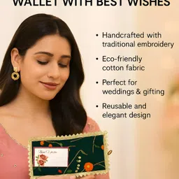 dekeanshka Handmade Eco-Friendly Cotton Fabric Gift Pouch Envelope - 1 Pack for Gifting Envelopes image 4