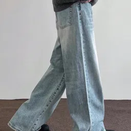 leriya fashion Men Loose Fit High Rise Light Blue Jeans image 3