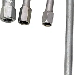 bison Multi Purpose Use Total 7 Grease Gun Nozzle &Coupler with 18INch Pipe Hose Manual Pump image 4