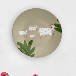 Tropical Pichwai Cow Wall Plate-image-97