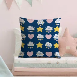 the purple tree Canvas Cushion with Heart & Cloud image 1