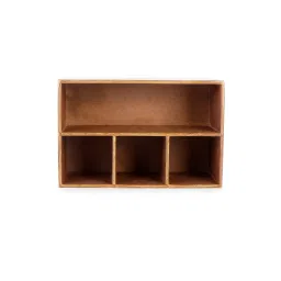 the home co. Multicolour Mdf Wood Rectangle 1 Pcs Cutlery Holder image 5
