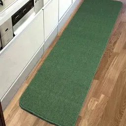 saral home Green Polyester 47 x 18 Inches Machine Made Floor Runner-picture-35
