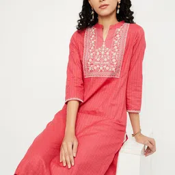 Women Printed Cotton Blend Straight Kurta-image-15