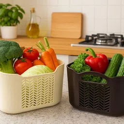 rushil were Multipurpose Plastic Storage Basket Organizer Plastic Fruit & Vegetable Basket-picture-10