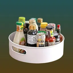 viaynj Plastic 360-degree Turning Rack Shelf – Apartment & Cooking Area Storage Basket-picture-13