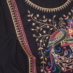 dichika Women Fit and Flare Black Below Knee Dress-picture-27