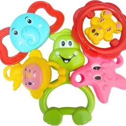 smartrends Rattle Toy for baby |Animal Hand Rattle Toy & BPA-Free Teether for Baby Activity Rattle image 1