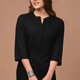 amevhi Women Solid Viscose Rayon A-line Kurta-picture-19