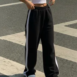 dockstreet Women Solid Black Track Pants-picture-18