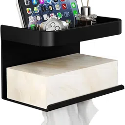 Bathroom Toilet Paper Holder with Utility Shelf Wall Mounted Tissue Rack Plasti Plastic Toilet Paper Holder-image-91