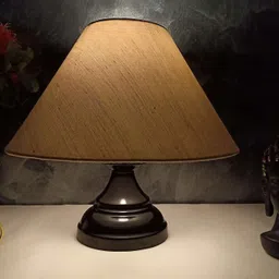 candela Conical Shade and Beautiful Black Base Table Lamp for Bedroom and Drawing Room Table Lamp-picture-20