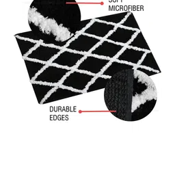 AEROHAVEN Black & White Checkered Microfiber Bath Mat image 4