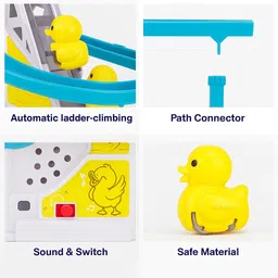 cutois CUTOIS_Quacky Track Adventure – Sliding Duck Toy Set for Kids (Yellow) image 4