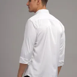 bs blue squad Men Slim Fit Solid Spread Collar Casual Shirt image 2