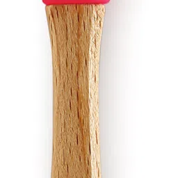 Nurture Bambu Wooden Silicone Baby Feeding Spoon. 100% BPA Free.- Wooden Handle, Silicone Tip-image-2