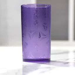 flipkart smartbuy (Pack of 16) Prism Pattern Water Drinking Purple Colored Glass Set Water/Juice Glass image 5