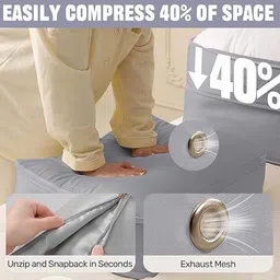 Snehshyam Ultra Space Saving Self Compression Organizer Cotton Laundry Bag image 3