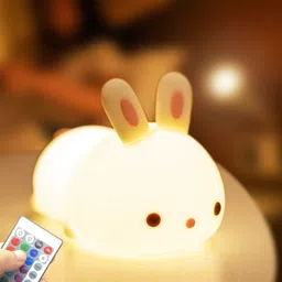 muid Silicone Bunny Night Light for Kids Room, Remote Control, Color Changing Lamp Night Lamp image 1