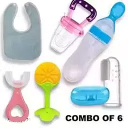 goyyoo 6-in-1 Baby Feeding Combo – Fruit Feeder, Spoon Feeder, Finger Brush & More - Stainless steel, silicone-picture-11
