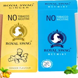 royal swag Ayurveda Herbal Cigarettes 20 Sticks (Ginger, Mint Flavor With Ayurvedic Herb) Smoking Cessations-picture-34