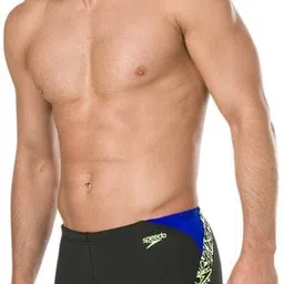 speedo Jammer Endurance+ 100 Percent Chlorine Resistant Boom Splice Printed Men Swim Bottom Black Swimsuit image 2