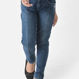 Crimsoune Club Girls Blue Urban Slim Light Fade Stretchable Jeans-picture-54