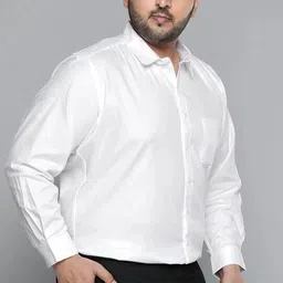 metronaut plus Men Regular Fit Solid Spread Collar Formal Shirt-picture-19