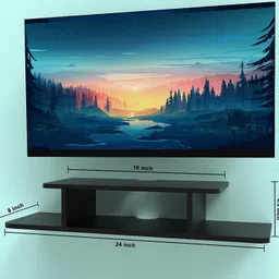 future generation a group TV Setup Box & Remote Stand MDF (Medium Density Fiber) Wall Shelf image 4