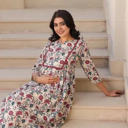 Women Printed Viscose Rayon Anarkali Kurta-image-40