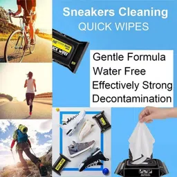 BBBIKINI Shoe Cleaner Wipes - 1 Packs of 80 - Portable Wipes Quickly Remove Dirt Clean11 Cleaner image 2