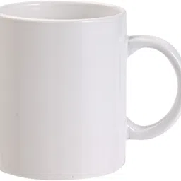 mugkin Pure Glossy White Ceramic Coffee Mug image 1