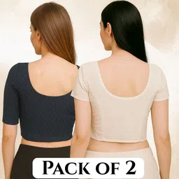 nirmalatextile Round Neck Women Blouse image 2