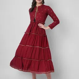 kalaxi Viscose Rayon Stitched Anarkali Gown image 5