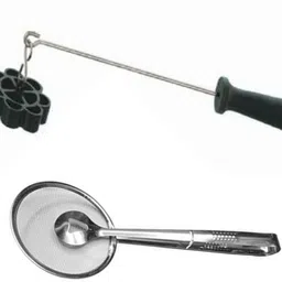 Non Stick Achappam Maker/Achumurukku Maker with 2 in 1 Fry Tool Filter Spoon Kitchen Tool Set-image-7