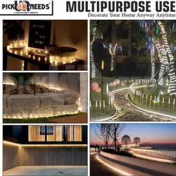 daily needs shop Smooth Warm White 2400 LED 20 Meter Ceiling Strip/Functional -Festival Use Light Ceiling Light Ceiling Lamp image 5