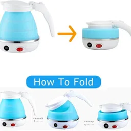 prh basics Portable & Collapsible Silicon Electric Kettle 600ML For Home, Travel & Office | Electric Kettle image 3