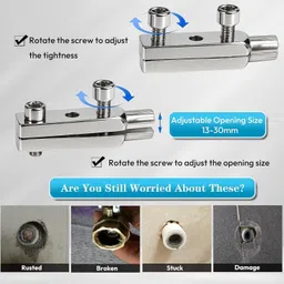 shikshapatri Broken Screw Extractor Faucet Angle Valve Wire Extractor - Pipe & Tubing Tools Faucet Angle Valve Broken Wire Screw Extractor Tool Broken Remover for Pipe image 5