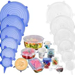quantcomm Silicone Stretch Lids Silicone Bowl Covers, Reusable Durable Food Storage 10 inch Lid Set-picture-19