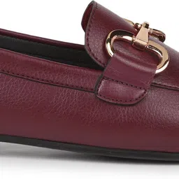 yoho Bliss Comfortable Slip On Formal Buckle Loafer | Office and Party Wear Slip On For Women image 4