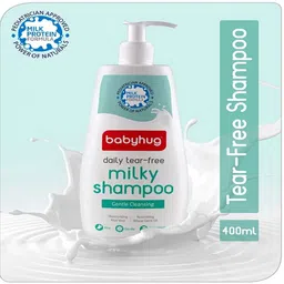 babyhug Milk Protein Formula Daily Tear Free Milky Shampoo For Newborn Baby 400ml-picture-23