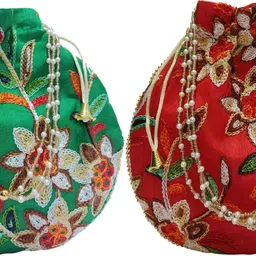 athizay Girls Green, Red Potli-picture-40