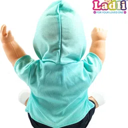 ladli Cute Little Hoodie Boy in Teddy Dress Doll for Kids Removable Clothes image 2